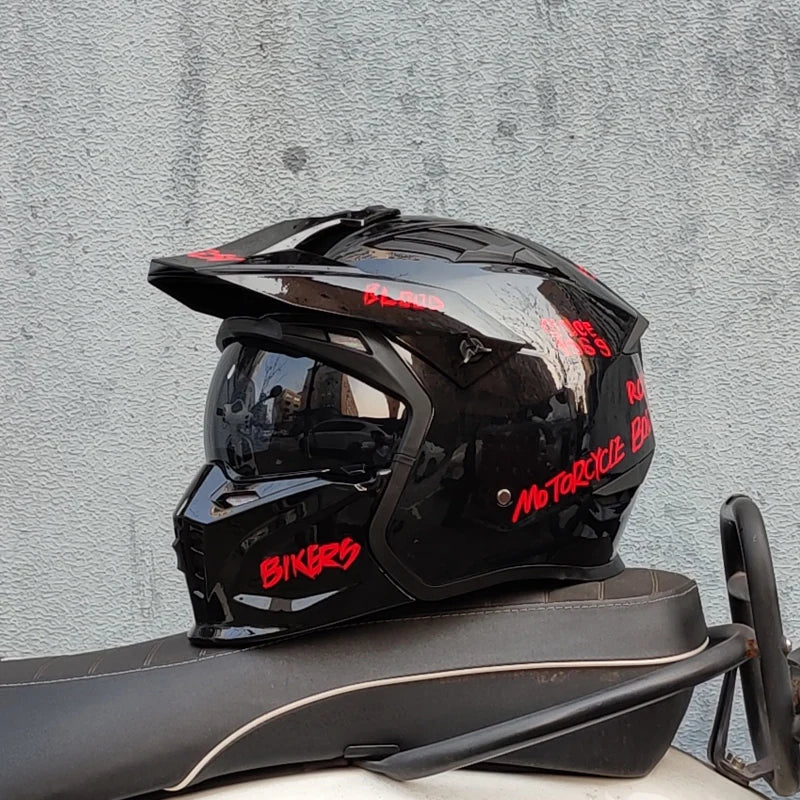 Vintage Warrior Motorcycle Helmet
