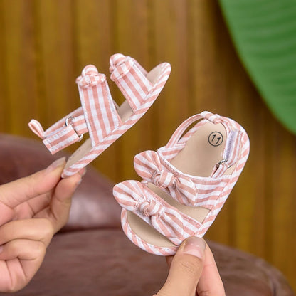 Bowknot Velcro Baby Sandals