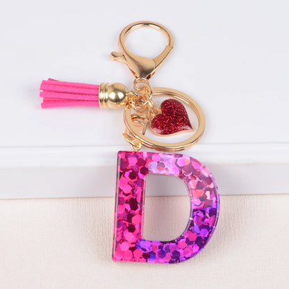 A-Z Alphabet Initial Letter Keychain