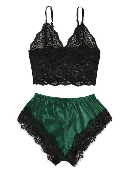 Women's Lace 2-Piece Pajama Set