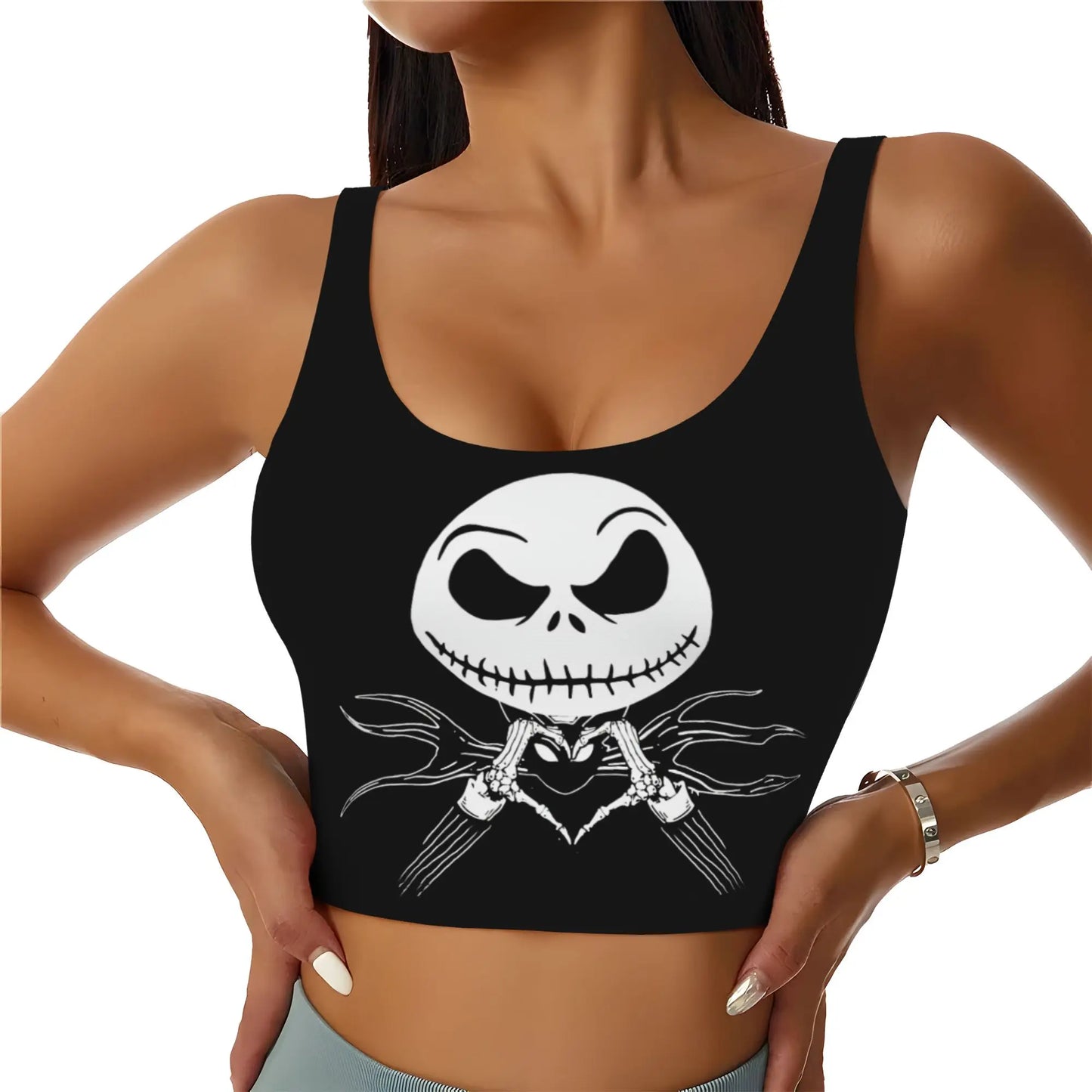 Skull Print Halloween Bra