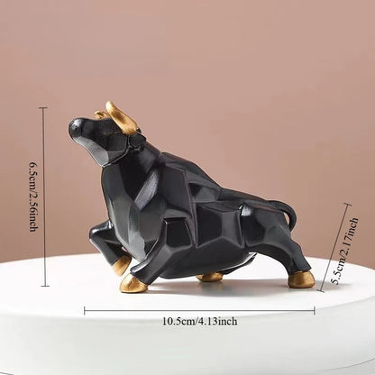 Geometric Bull Figurine