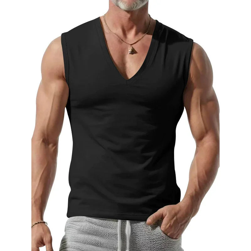 Solid V-Neck Tank