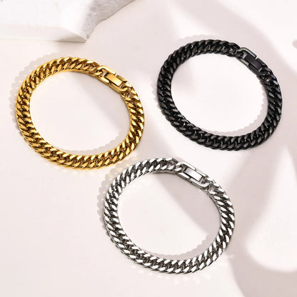 Double Curb Chain Bracelet