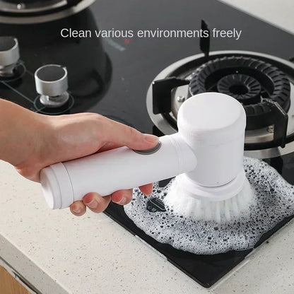 Electric Spin Scrubber With 5 Brush