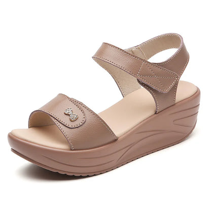 Buckle Wedge Sandals