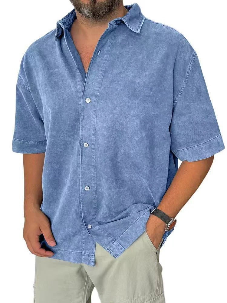 Solid Linen Casual Shirt