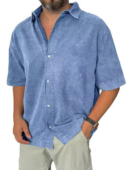 Solid Linen Casual Shirt