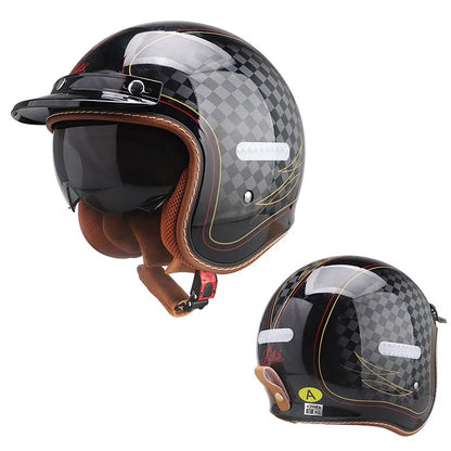 3/4 Open-Face Vintage Jet Helmet