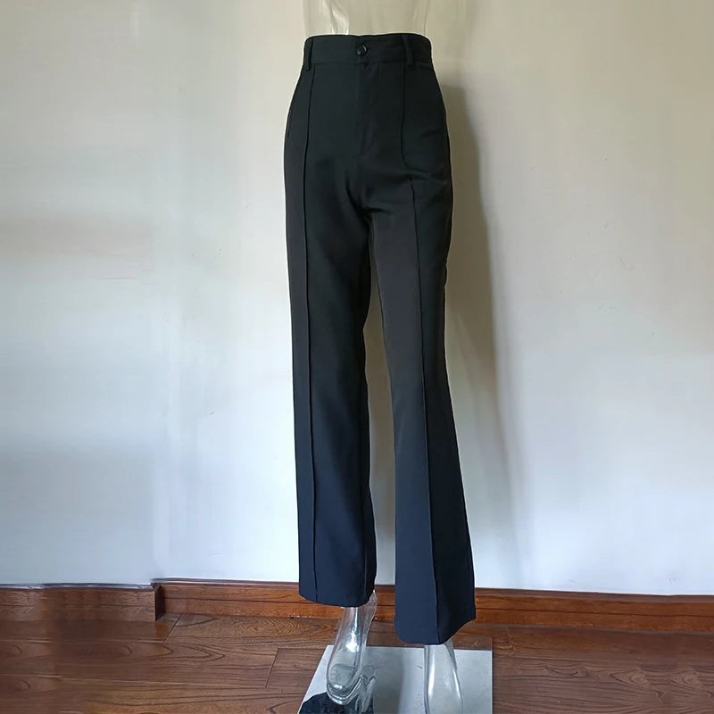 Ardm High Waisted Casual White Trousers Women Brown Stright Pants Office Lady Korean Style Women 2021 Pantalones De Mujer