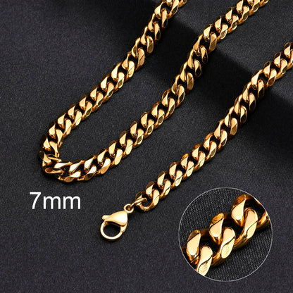 Metal Round Stainless Cuban Chain Party