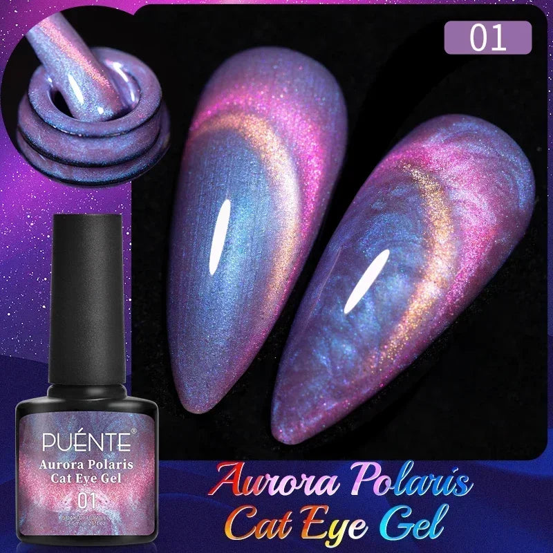 Wine Red Cat Eye Gel Polish