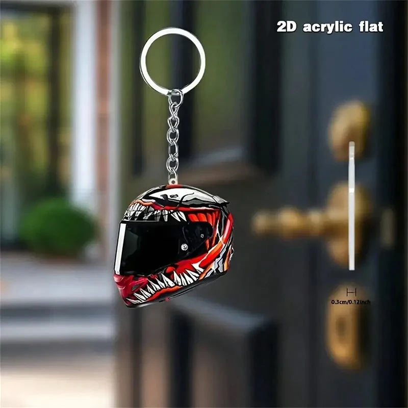 Keychain Helmet 2D Flat Stereo