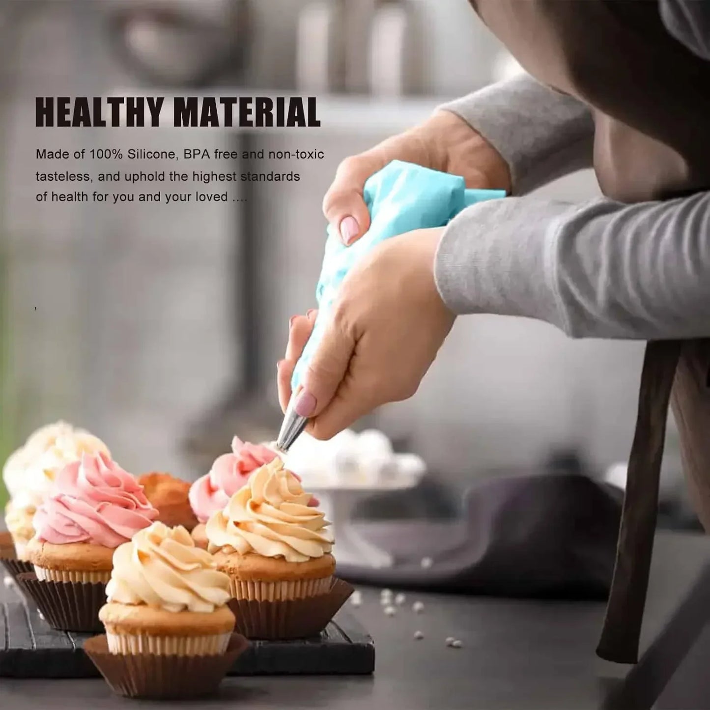 Metal Pastry Set Piping Bags