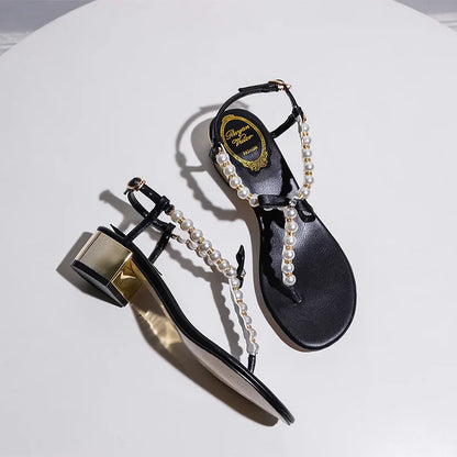 Beaded Heel Sandals