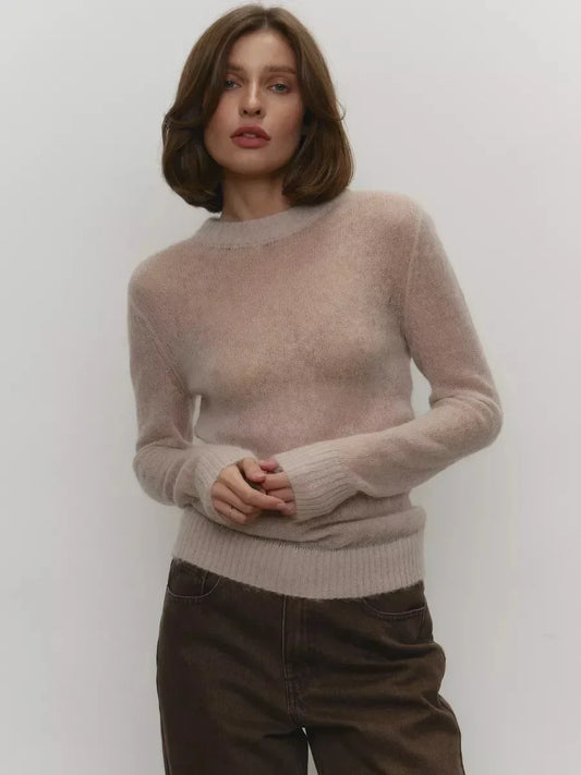 Slim Fit Round Neck Pullover Sweater