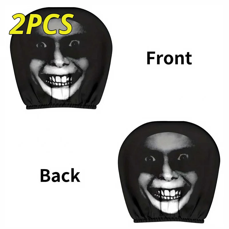 Scary Face Car Headrest Cover