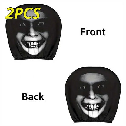 Scary Face Car Headrest Cover
