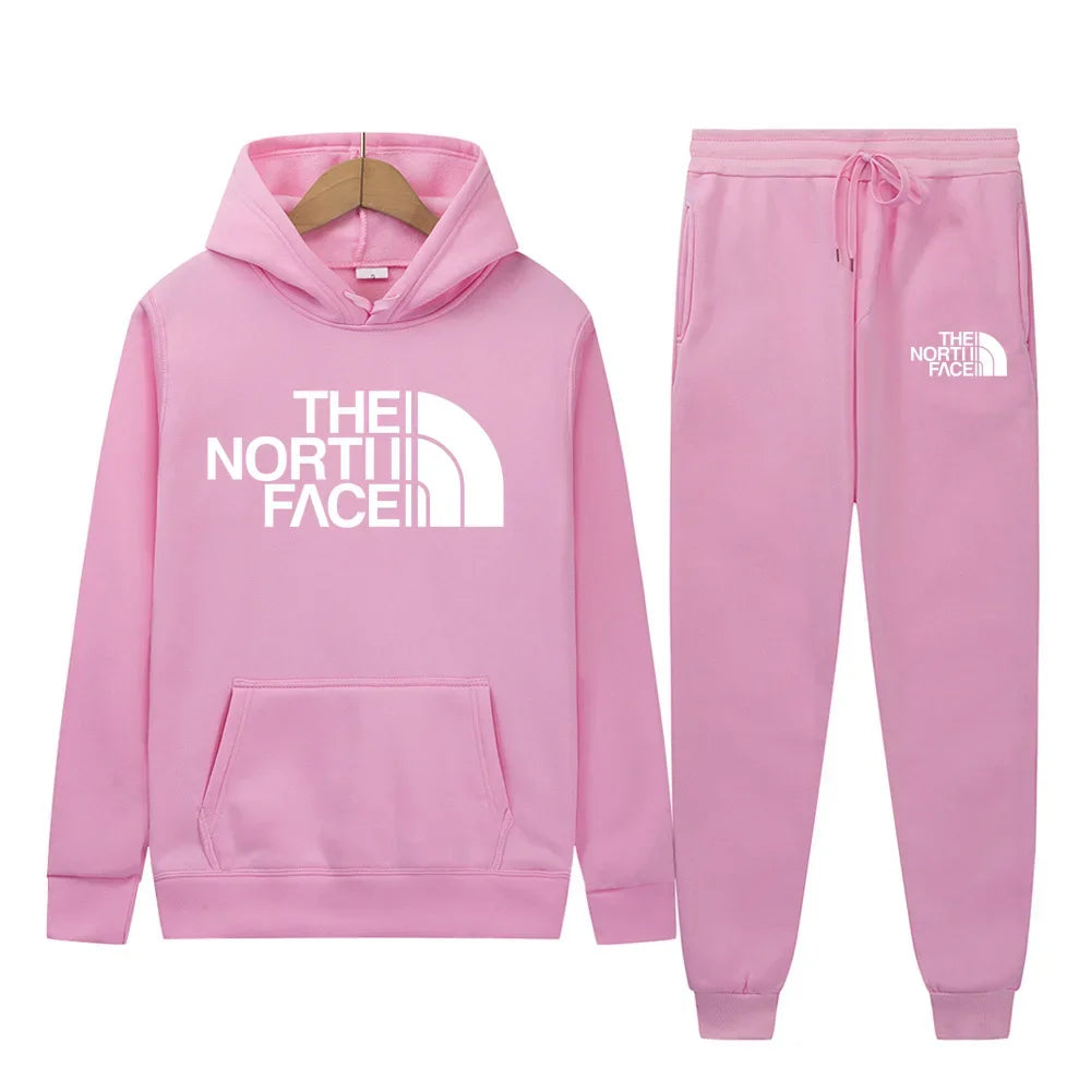 Unisex Two-Piece Hooded Tracksuit Set