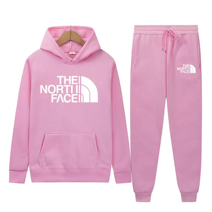 Unisex Two-Piece Hooded Tracksuit Set