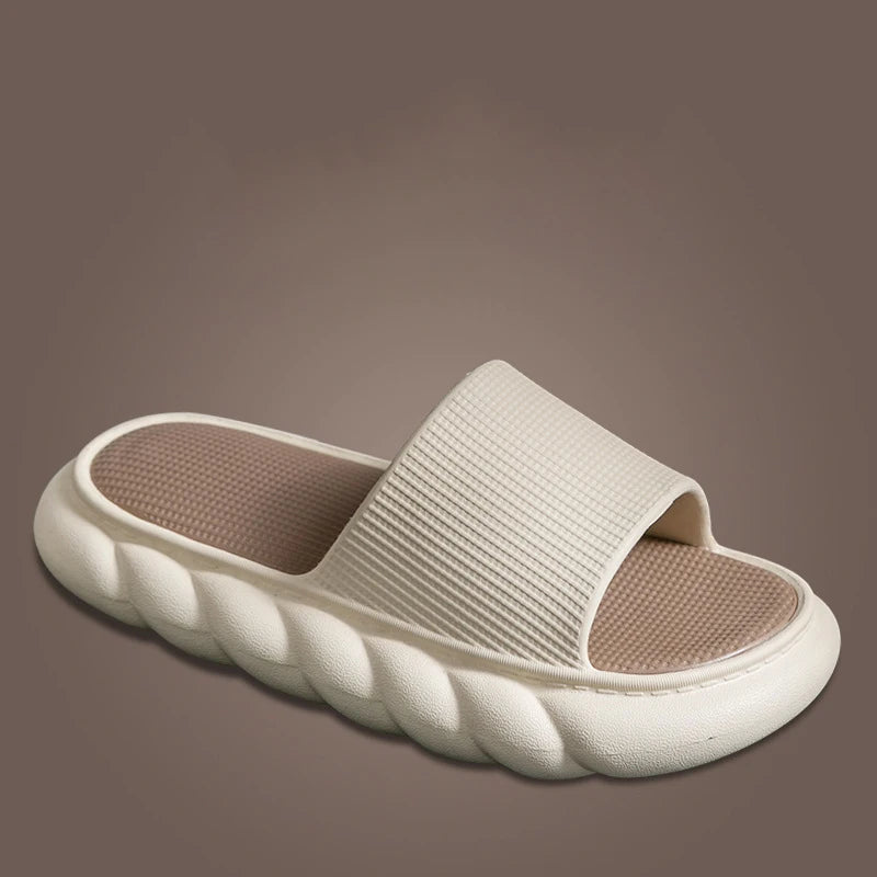 Wearing Thick Soled Slippers