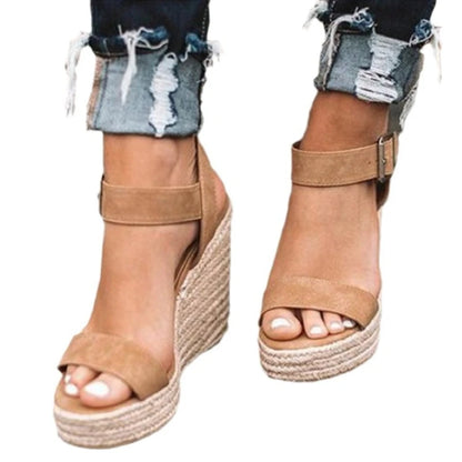 Peep Toe Wedge Sandals
