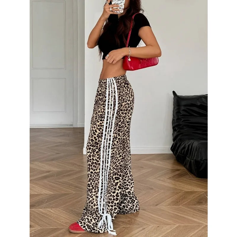 Leopard Wide Jeans