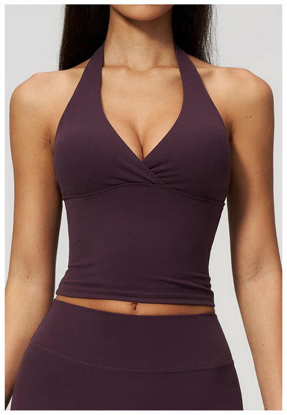 Hanging Neck Yoga Tops Sports