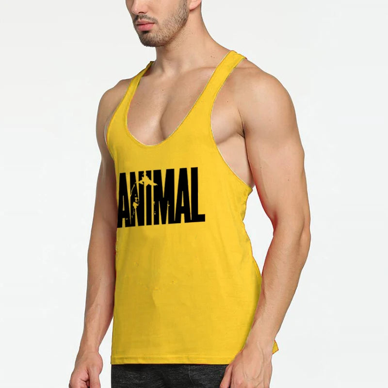 ANIMAL Letter Printed Gym Clothing