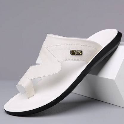 Summer Simple Leather Slippers