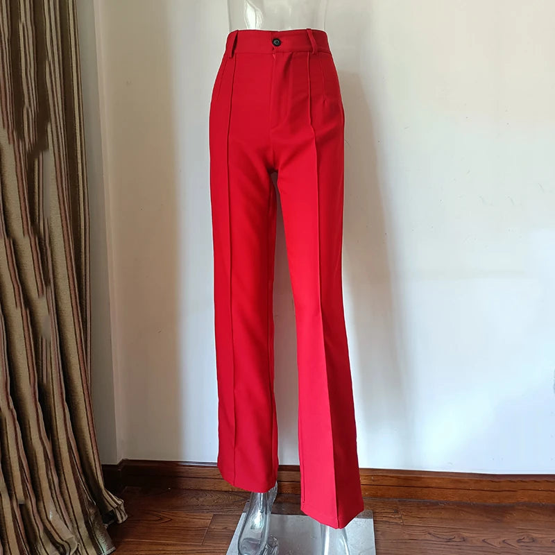 Ardm High Waisted Casual White Trousers Women Brown Stright Pants Office Lady Korean Style Women 2021 Pantalones De Mujer