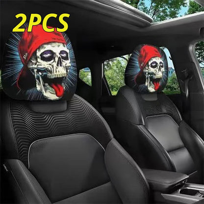 Scary Face Car Headrest Cover