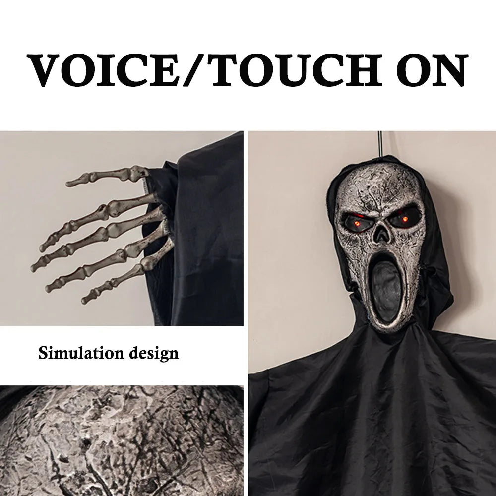 Hanging Scarecrow Ghost Decor