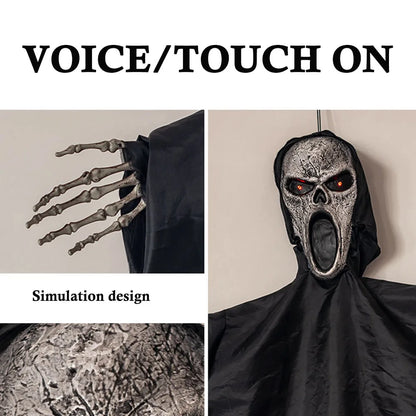 Hanging Scarecrow Ghost Decor