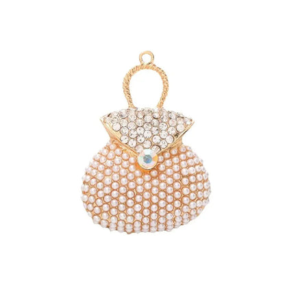 Pearl Beads Zircon Studded Key