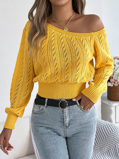 Off-Shoulder Knit Sweater