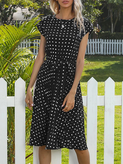 Elegant Belted A-Line Dress