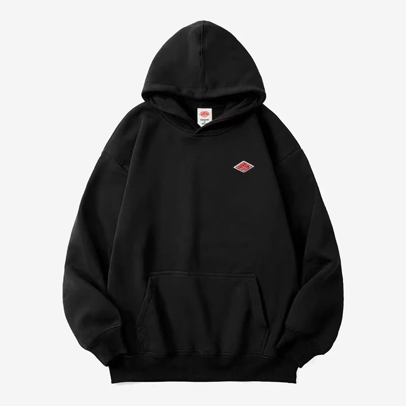 Plush Embroidered Hooded Sweatshirt
