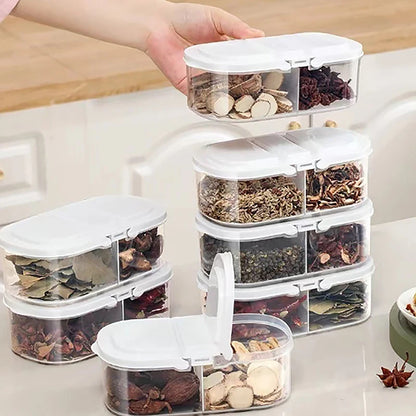 Soft Storage Jar Double Compartment