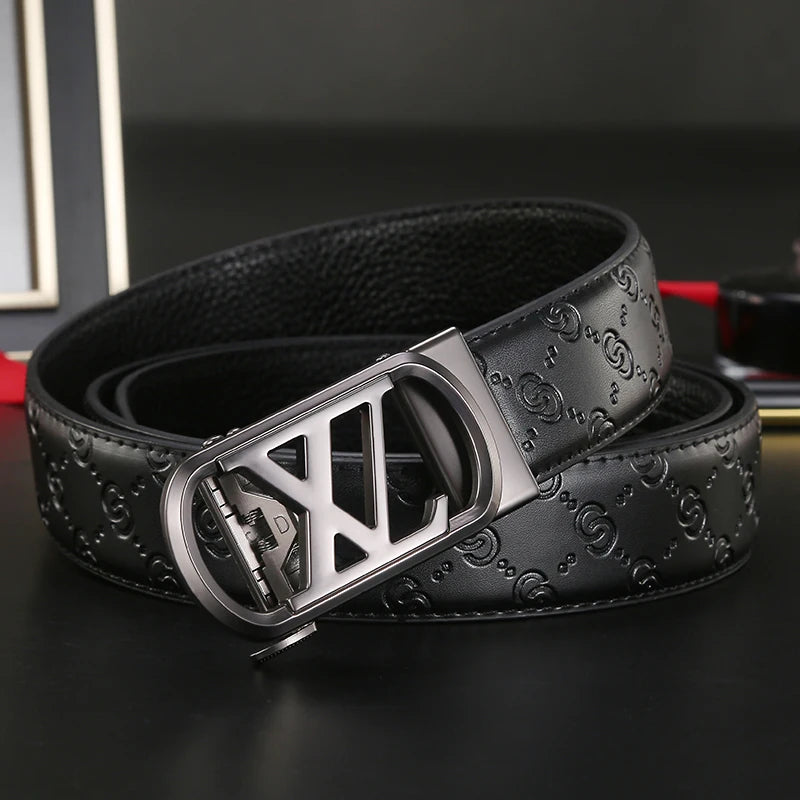 Luxury designer leather belt