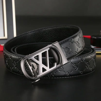 Luxury designer leather belt