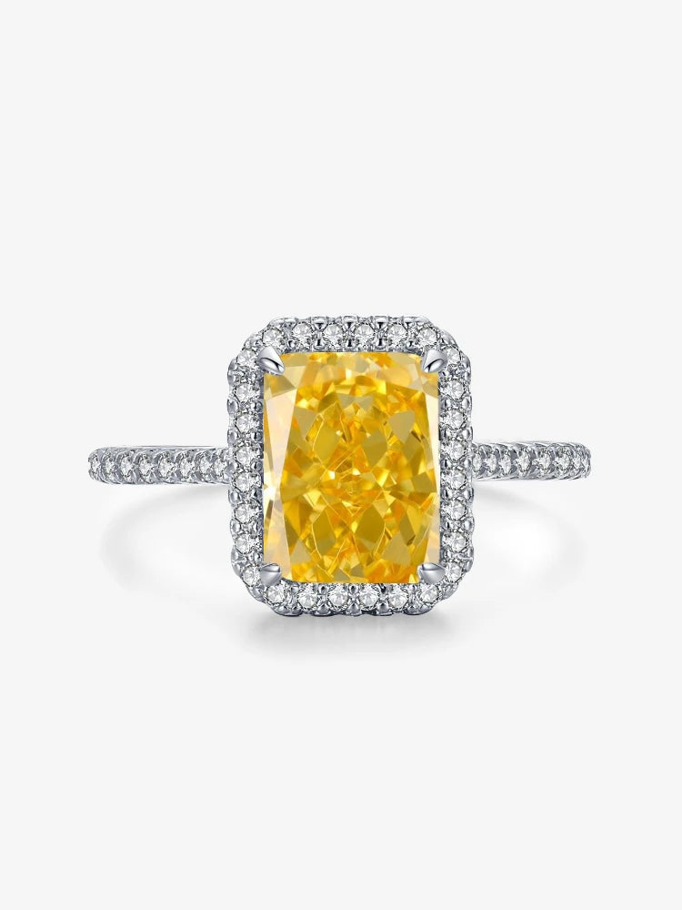 Rectangle Zircon Band Ring