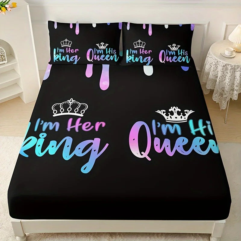Black Fitted Bed Sheet