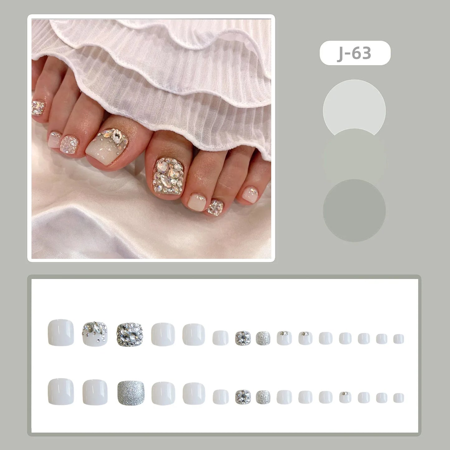 Office Toe Press-On Nails