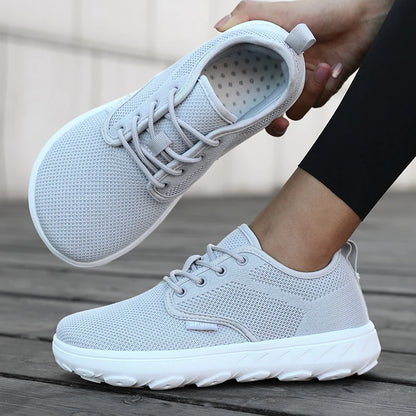 Wide Toe Platform Mesh Sneakers