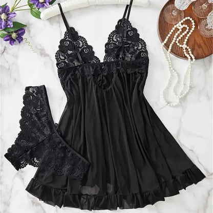 Red Lace Set