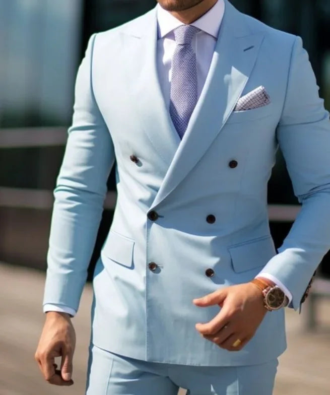 High Brown Double Breasted Suit