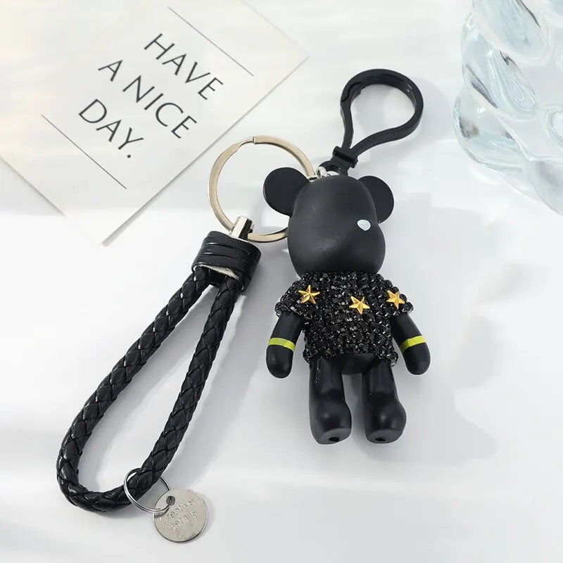Doll Silver-plated Key Ring Bear