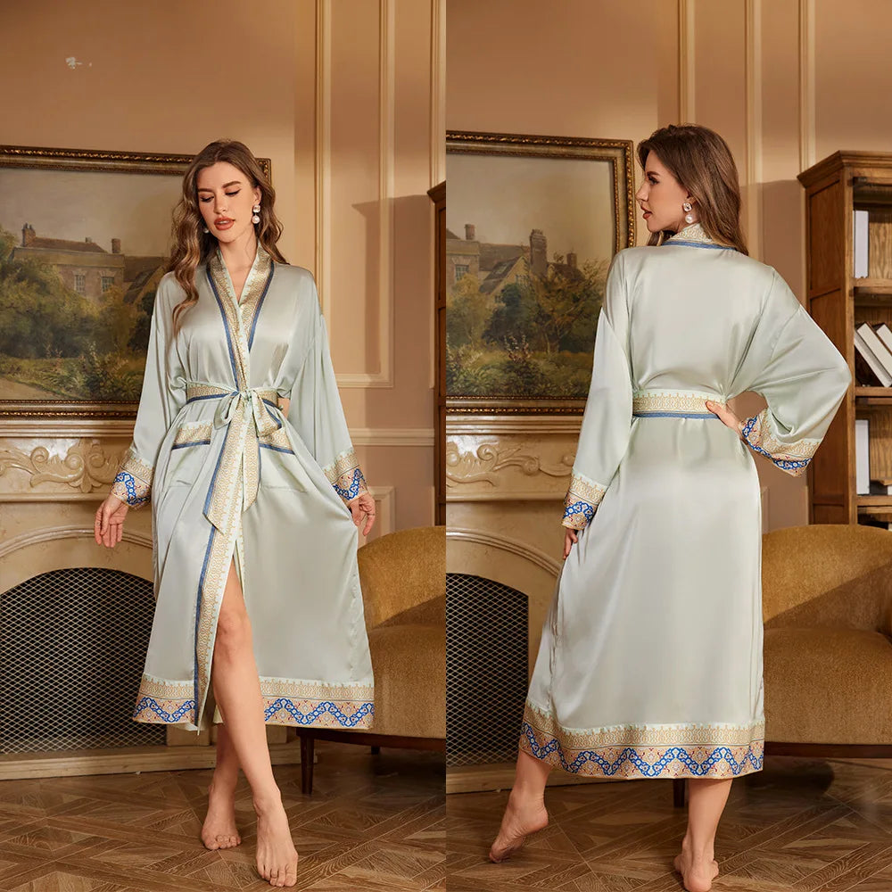 Printed Autumn Mid Robe