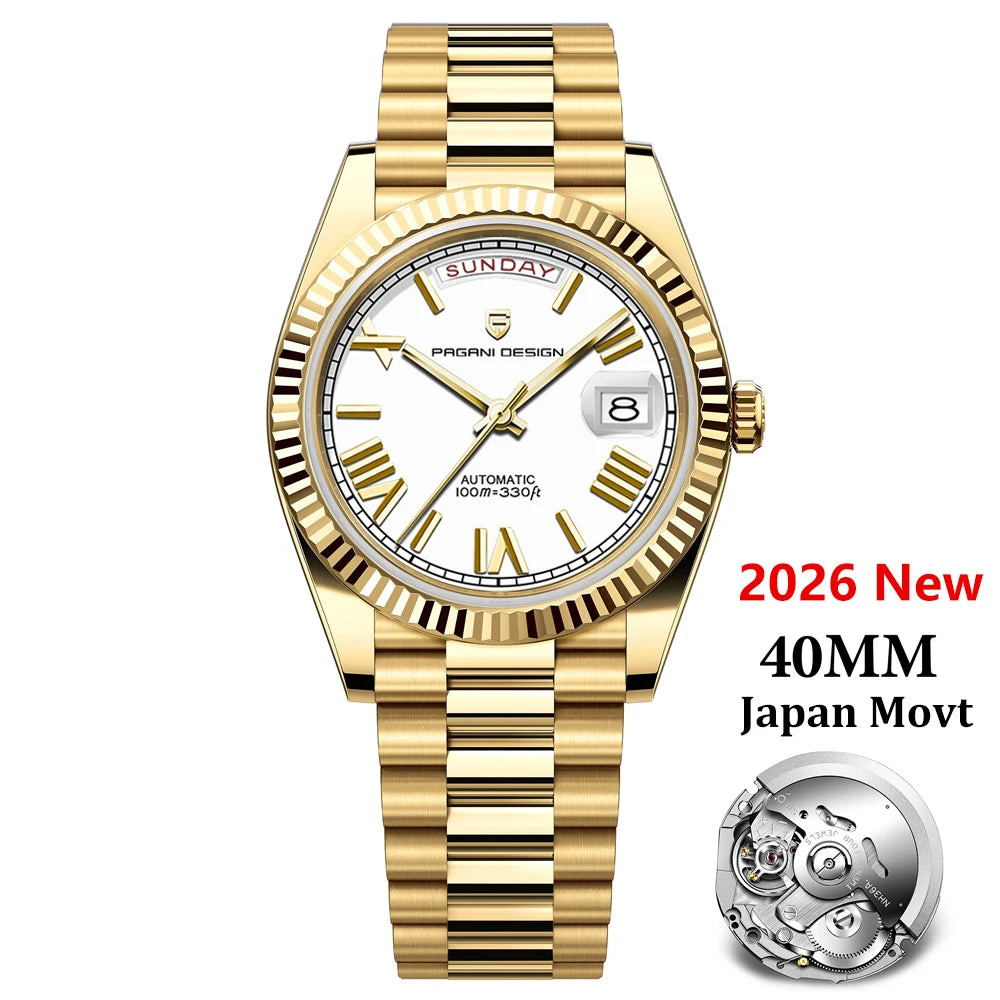 Pagani Design Gold White Watch